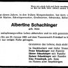 Soos Albertine 1906-1985 Todesanzeige